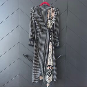 Yigal Azrouel Black and White Asymmetrical Dress